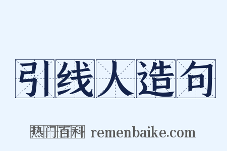 引线人造句是什么意思的图片